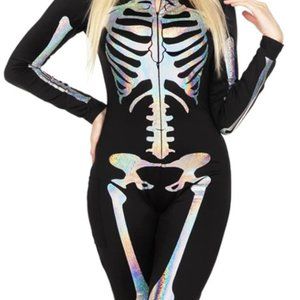 Tipsy Elves Shimmer Skeleton Bodysuit